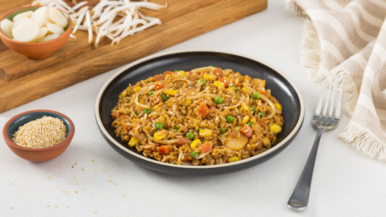 Vegetable Fried Rice with Bean Sprouts