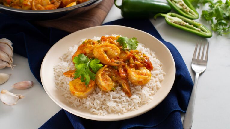 Spicy Indian Basmati Rice and Shrimp