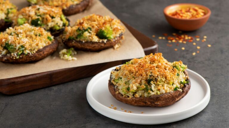 Mean Green Stuffed Portobellos