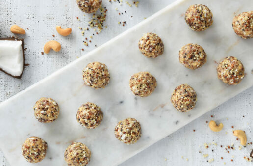 Aloha Quinoa Power Balls on a tray