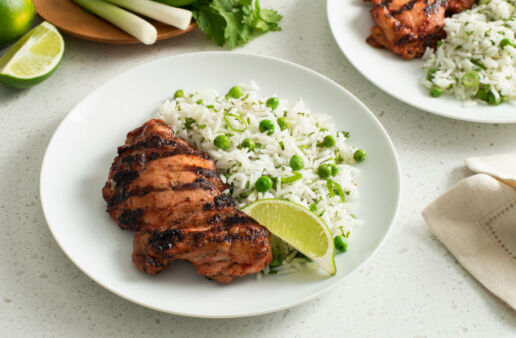 Herbed Basmati Rice with Grilled Tandoori Chicken