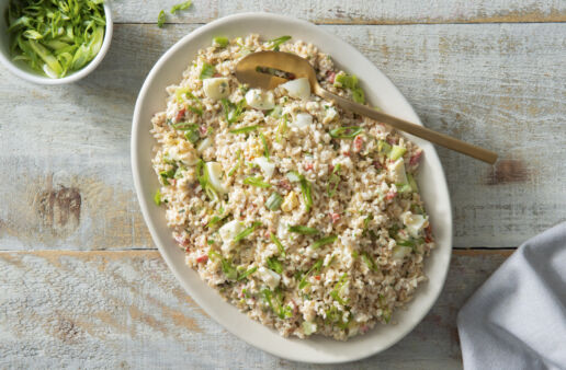 California Creamy Rice Salad with egg