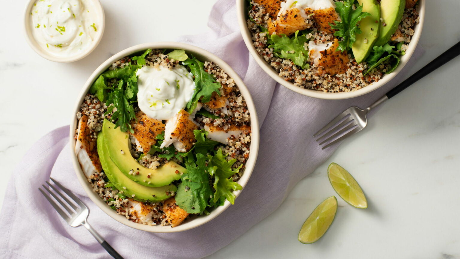 Baja Quinoa with Fish Taco Bowl