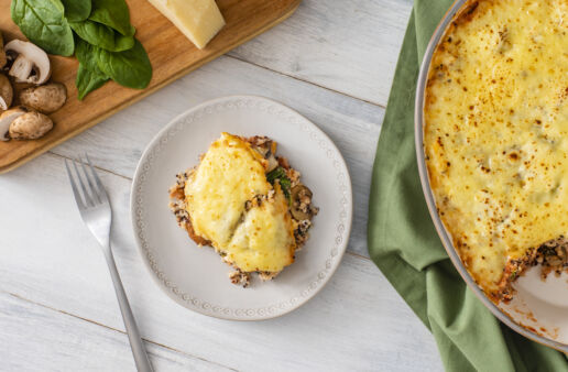 Mushroom Spinach Lasagna