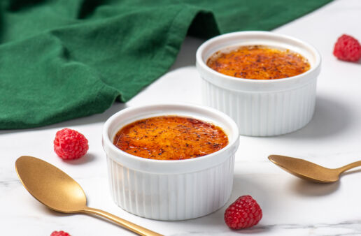 Raspberry Rice Pudding Brule
