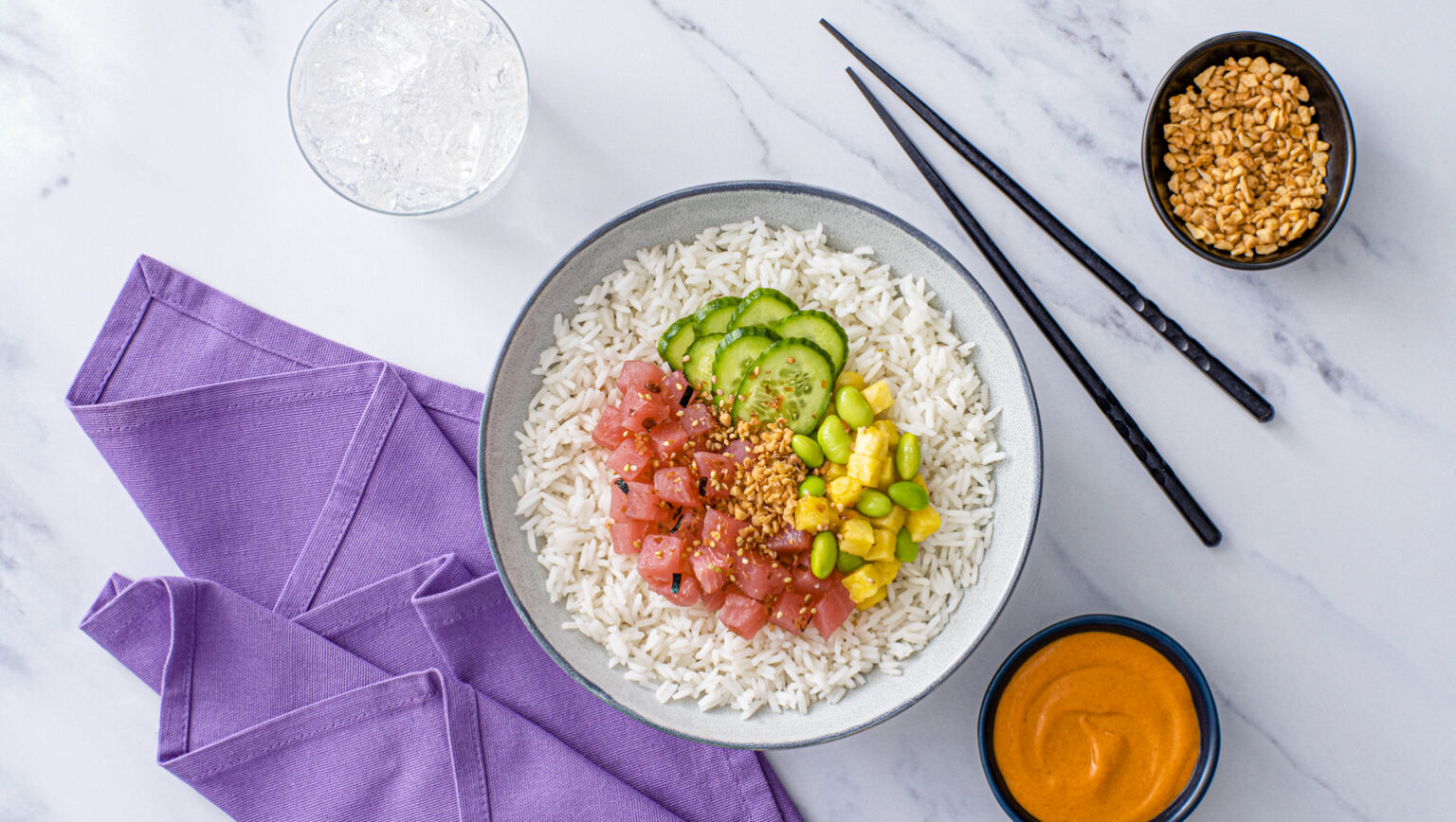 Hawaiian Ahi Tuna Spicy Mayo Poke Recipe