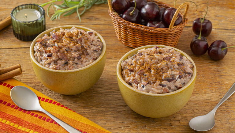 Cherried Rice Pudding