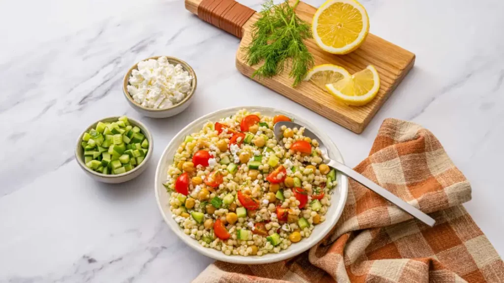 Mediterranean Pearl Couscous Salad Recipe with Success Rice